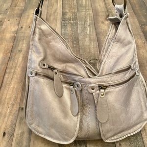 Italian made butter soft genuine leather luxury shoulder bag.